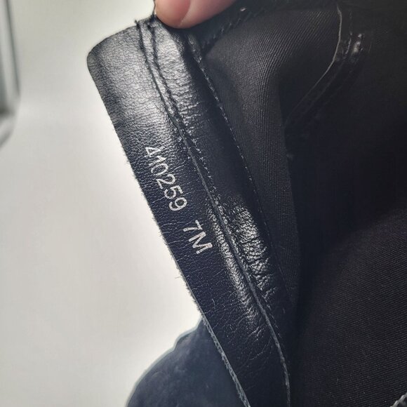 Aquatalia Women's SZ 7 Darianna Black Suede Chunky Heeled Boots Booties #410259 - Picture 12 of 12